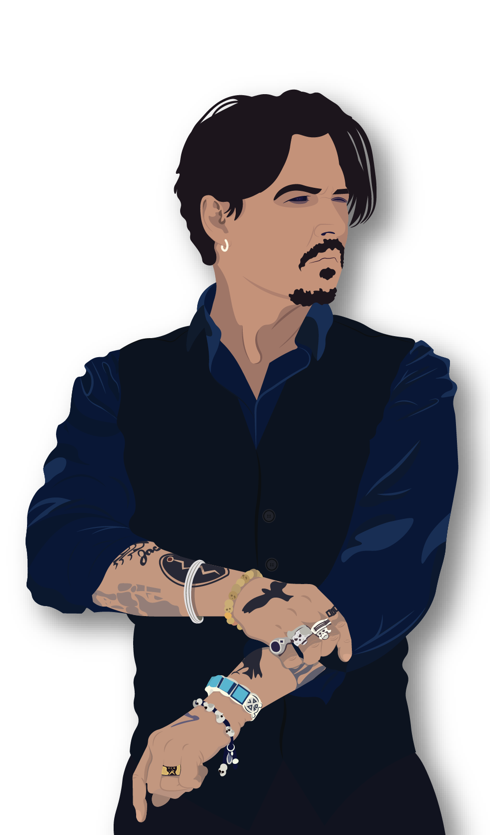 Vektoros rajz Johnny Deppről